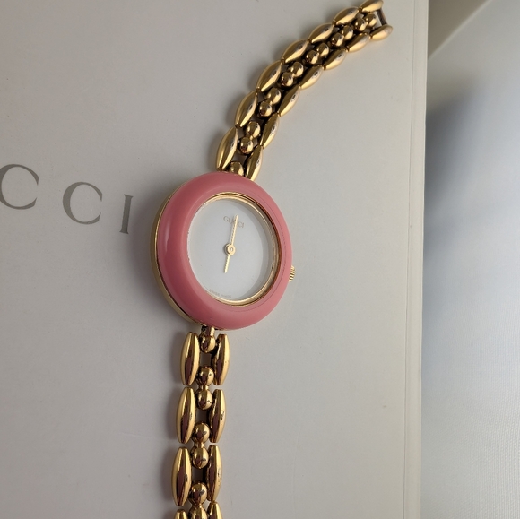 AUTHENTIC GUCCI BEZEL FOR 1100/1200L/ BRAND NEW/ PINK - Picture 2 of 2